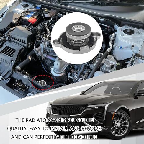 16PSI Radiator Cap, Dual Lug Design Sealed Tank Caps, Stainless Steel Engine Steel Engine Radiator Seal Cap Replacement for Dodge Ram 2500 Jeep Grand Caravan Avenger (Silver) in Kuwait