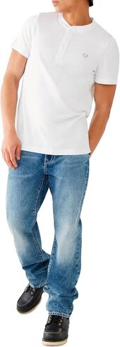 True Religion Men's Ricky Big T Straight Leg Jean with Back Flap Pockets in Saudi Arabia