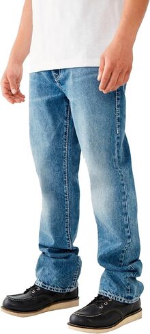 True Religion Men's Ricky Big T Straight Leg Jean with Back Flap Pockets in Saudi Arabia