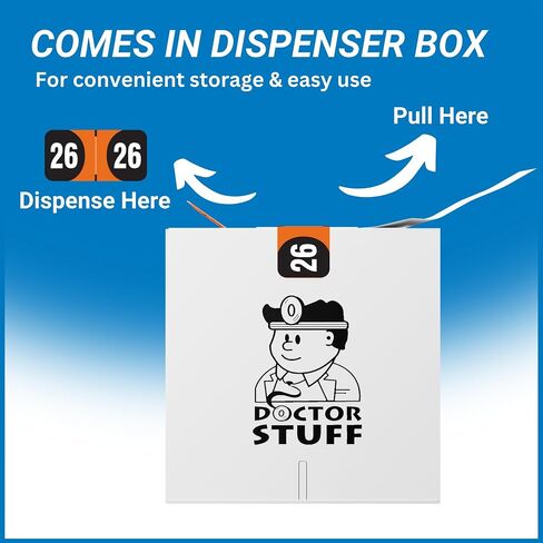 2026 Year Stickers, Doctor Stuff 2026 Chart Stickers, Orange/Black Color Coded, Arden Style, USA Made Year Labels for End Tab File Folders, 500/Roll, 1 Roll, 3/4" x 1-1/2" in Saudi Arabia