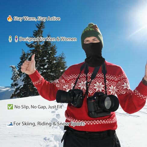 Snow Ski Mask for Men & Women – Full Face Cover for Cold Weather, Motorcycle & Snow Sports | Breathable Winter Mask with UV & Wind Protection for Skiing, Snowboard, Cycling in Saudi Arabia