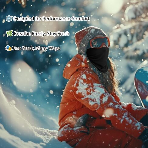 Snow Ski Mask for Men & Women – Full Face Cover for Cold Weather, Motorcycle & Snow Sports | Breathable Winter Mask with UV & Wind Protection for Skiing, Snowboard, Cycling in Saudi Arabia