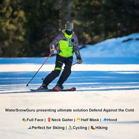 Snow Ski Mask for Men & Women – Full Face Cover for Cold Weather, Motorcycle & Snow Sports | Breathable Winter Mask with UV & Wind Protection for Skiing, Snowboard, Cycling in Saudi Arabia