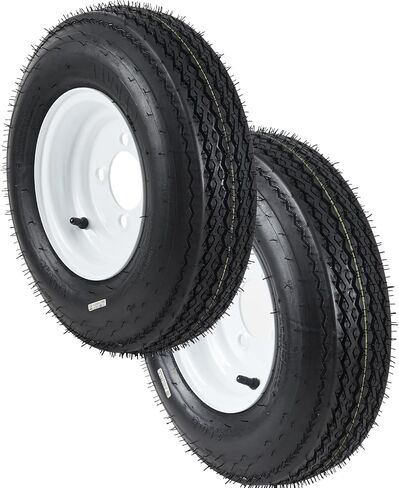 إطارات Garvee مكونة من قطعتين على الحافة 4.80-12 480-12 480X12، نطاق التحميل C، 6PR، 4 العروة 12 بوصة. عجلة بقضبان بيضاء، إطار مقطورة متين مقاس 4 في 4 بوصات للسفر/التخييم/المرافق/القارب، مجموعة من 2 in Saudi Arabia