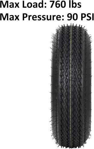 إطارات Garvee مكونة من قطعتين على الحافة 4.80-12 480-12 480X12، نطاق التحميل C، 6PR، 4 العروة 12 بوصة. عجلة بقضبان بيضاء، إطار مقطورة متين مقاس 4 في 4 بوصات للسفر/التخييم/المرافق/القارب، مجموعة من 2 in Saudi Arabia