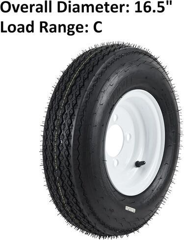 إطارات Garvee مكونة من قطعتين على الحافة 4.80-12 480-12 480X12، نطاق التحميل C، 6PR، 4 العروة 12 بوصة. عجلة بقضبان بيضاء، إطار مقطورة متين مقاس 4 في 4 بوصات للسفر/التخييم/المرافق/القارب، مجموعة من 2 in Saudi Arabia
