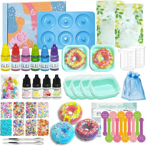 BRIPATI Soap Making Kit for Adults - DIY Soaps Crafts Supplies Set Include Soap Bases, Silicone Molds, Fragrances, Liquid Pigments, Glitters, Birthday & Holiday Gift in Saudi Arabia