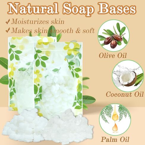 BRIPATI Soap Making Kit for Adults - DIY Soaps Crafts Supplies Set Include Soap Bases, Silicone Molds, Fragrances, Liquid Pigments, Glitters, Birthday & Holiday Gift in Saudi Arabia