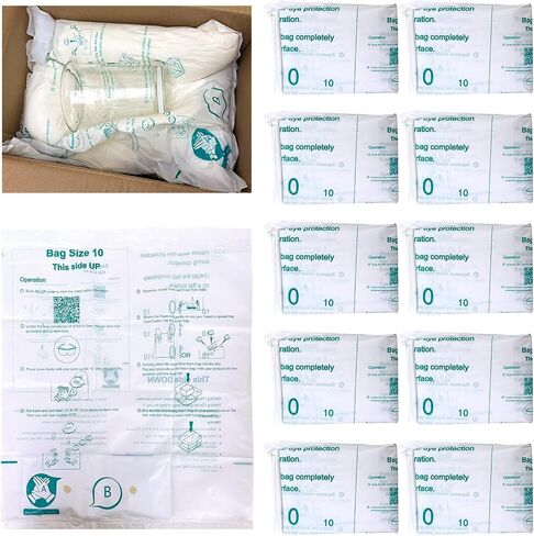 Expanding Foam Bags 10 Pack, 14"x16" Protective Packaging Cushions for Shipping, Foam Pouches for Fragile Items, Glassware, Electronics, Secure Packing Supplies in Saudi Arabia