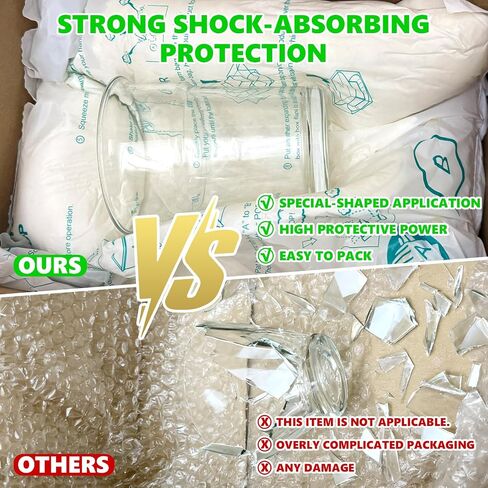 Expanding Foam Bags 10 Pack, 14"x16" Protective Packaging Cushions for Shipping, Foam Pouches for Fragile Items, Glassware, Electronics, Secure Packing Supplies in Saudi Arabia