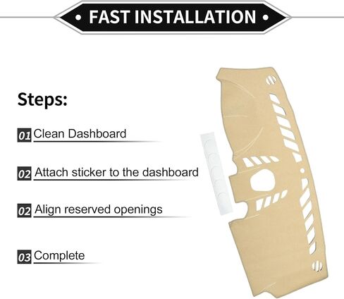 Dash Cover Compatible for Porsche Cayenne 2011-2015, Non-Slip Polyester Silicone Beige Center Console Dashboard Cover Pad Carpet in Saudi Arabia
