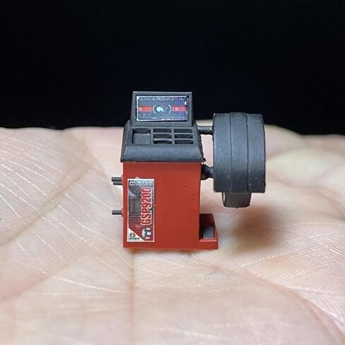 1/64 Diorama Resin Tyre Balancing Machine Model Garage Repair Tools Scene Props Model Red in Saudi Arabia