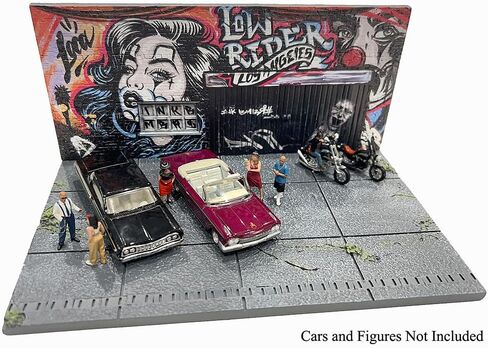 Diecast Model Compatible for American Diorama 1:64 MiJo Exclusives LA Street Art Diorama Lowrider Limited Edition AD-2423MJ in Saudi Arabia