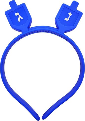 The Dreidel Company Hanukkah Headband - Light Up Flashing Menorah & Dreidel - Glow in The Dark Decoration - Great for Party (Single, Dreidel & Menorah Variety Pack) in Saudi Arabia