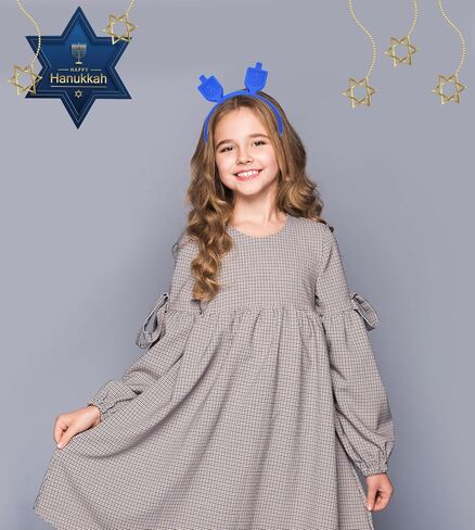 The Dreidel Company Hanukkah Headband - Light Up Flashing Menorah & Dreidel - Glow in The Dark Decoration - Great for Party (Single, Dreidel & Menorah Variety Pack) in Saudi Arabia