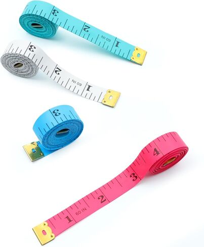 Tape Measure Soft Measuring Tape 60-Inch Double Scale Ruler Fabric Sewing Tailor Cloth Measurement Craft Supplies,5 Pack, 5 Color in Saudi Arabia