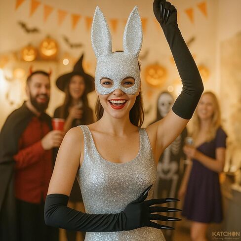 KatchOn, Halloween Witch Costume Set | Witch Hat, Claw Gloves & Broomstick| Witch Accessories for Women|Halloween Decorations in Saudi Arabia