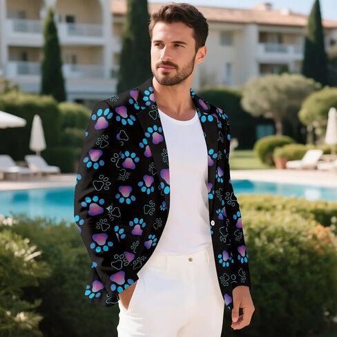 Men's Casual Blazer One Button Lightweight Sport Coats Slim Fit Suit Jacket with Pockets Plus Size Business Blazer in Saudi Arabia