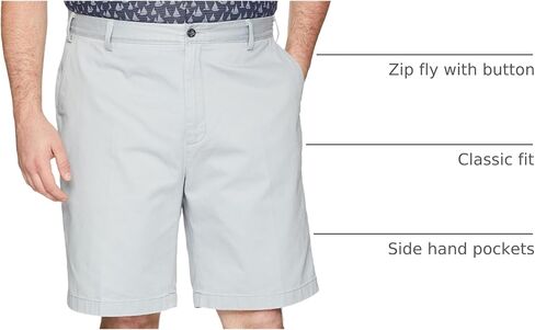 Nautica Men's Big and Tall Cotton Twill Flat Front Chino Short in Saudi Arabia