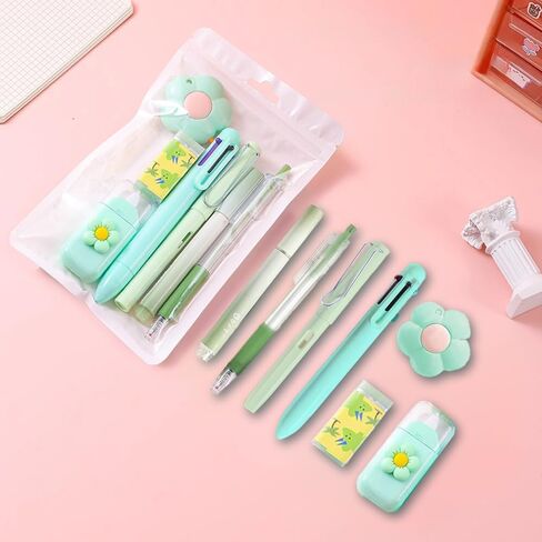 7 Pcs Maths Protractor Set for Maths and Home Drawing,Green in Saudi Arabia