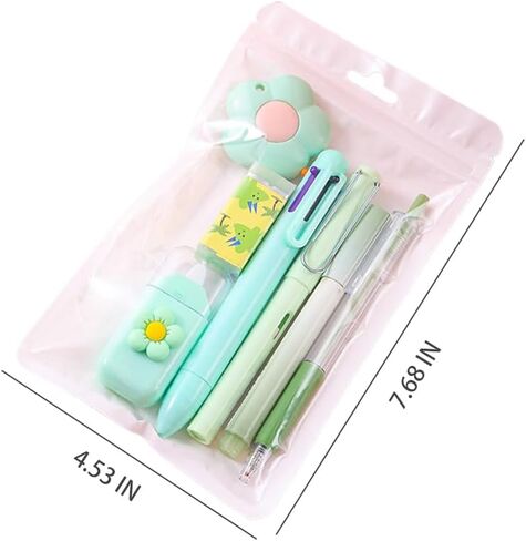 7 Pcs Maths Protractor Set for Maths and Home Drawing,Green in Saudi Arabia