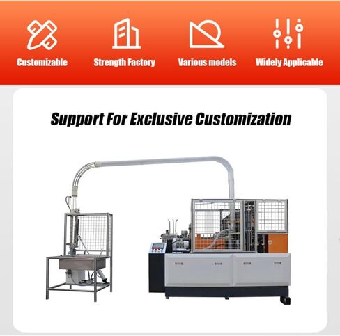Fully Servo-Driven Paper Cup Making Machine - 120pcs/min High-Speed Production for 2-16oz Custom Logo Cups, with Built-in Air Compressor for Stadium & Cinema Beverage Supply​​ in Saudi Arabia