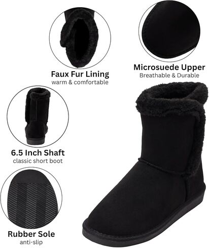 Alpine Swiss Mindy Womens Classic Short Winter Boots Sherpa Lined Warm Comfort Shoes in Saudi Arabia