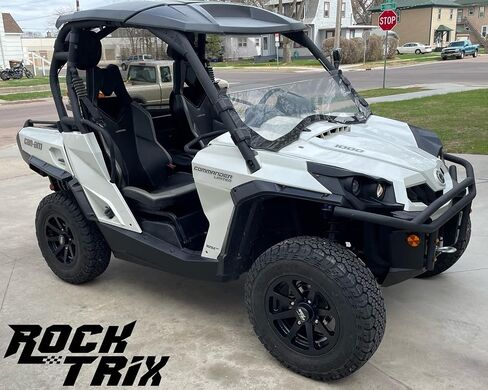 RockTrix RT102 15in Wheels 15x7 4x137, 4+3 Offset, ATV UTV SxS Rims, Compatible with Can Am Commander Max Defender Max Pro Maverick X3 Maverick Trail, 4/137 Matte Black, Set of 4 in Saudi Arabia