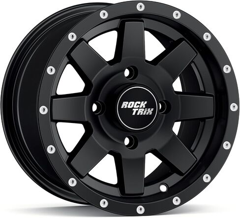 عجلة RockTrix RT106 مقاس 14 بوصة ATV حافة 4x110، 14x7، 5+2 إزاحة، لـ ATV UTV مع IRS (تعليق خلفي مستقل)، متوافقة مع Honda Kawasaki Yamaha سوزوكي 4/110 in Saudi Arabia