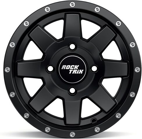 عجلة RockTrix RT106 مقاس 14 بوصة ATV حافة 4x110، 14x7، 5+2 إزاحة، لـ ATV UTV مع IRS (تعليق خلفي مستقل)، متوافقة مع Honda Kawasaki Yamaha سوزوكي 4/110 in Saudi Arabia