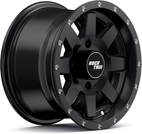 عجلة RockTrix RT106 مقاس 14 بوصة ATV حافة 4x110، 14x7، 5+2 إزاحة، لـ ATV UTV مع IRS (تعليق خلفي مستقل)، متوافقة مع Honda Kawasaki Yamaha سوزوكي 4/110 in Saudi Arabia