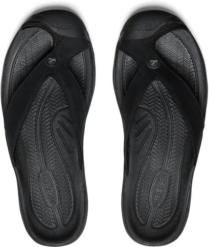 KEEN Women's Waimea H2 Toe Protecting Flip-Flops, Alloy/Black, 7 in Saudi Arabia