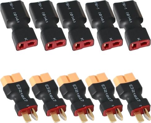 موصل XT60 إلى قابس موصل XT90 - 6 قطع XT60 إلى XT90 محول أنثى ذكر بدون أسلاك لسيارة RC Lipo NiMH موصلات البطارية طائرة شاحنة قارب كوادكوبتر (6 قطع XT60 إلى XT90 Plug) in Kuwait