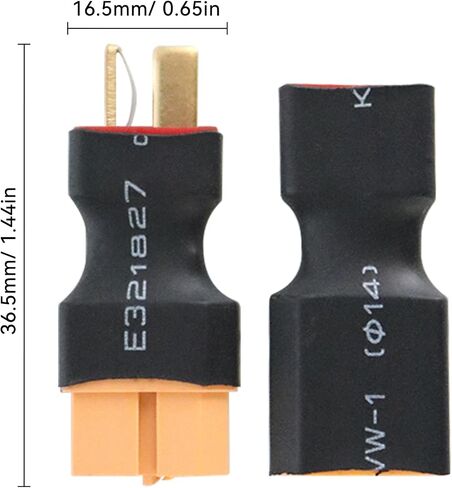 موصل XT60 إلى قابس موصل XT90 - 6 قطع XT60 إلى XT90 محول أنثى ذكر بدون أسلاك لسيارة RC Lipo NiMH موصلات البطارية طائرة شاحنة قارب كوادكوبتر (6 قطع XT60 إلى XT90 Plug) in Kuwait