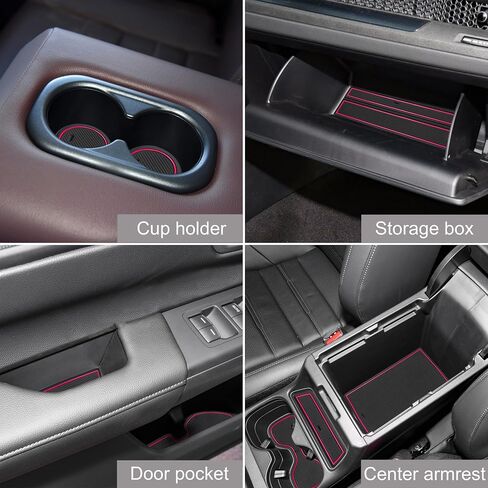 Cup Holder Insert Liners for Honda CRV Accessories 2023 2024 2025 2026 Center Console Door Pocket Slot Mats Non-Slip Anti Dust Pad Premium Custom Interior for Honda CR-V 18Pcs (Orange Trim) in Saudi Arabia