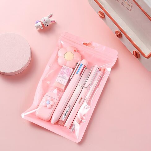 7 Pcs Maths Protractor Set for Maths and Home Drawing,Pink in Saudi Arabia