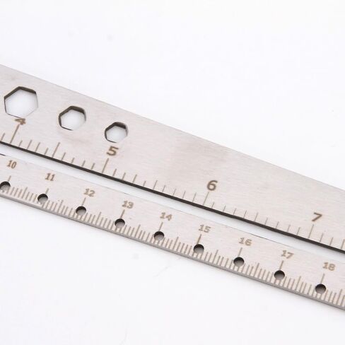 Multi - Functional Stainless Steel Ruler - Graduated Office Compass, Protractor & Hexagonal Outdoor Tool in Saudi Arabia