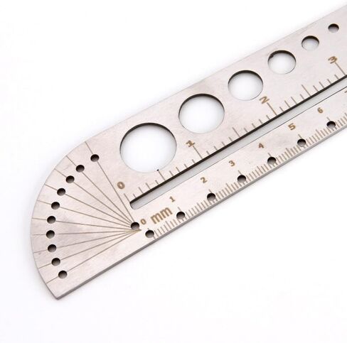 Multi - Functional Stainless Steel Ruler - Graduated Office Compass, Protractor & Hexagonal Outdoor Tool in Saudi Arabia
