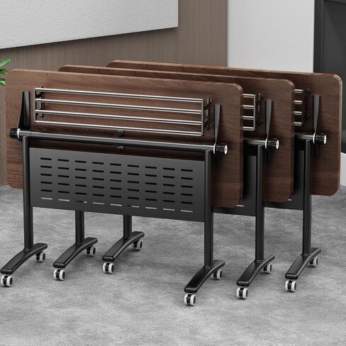 Folding Conference Room Table, Mobile Training with Wheels, Flip Top Rolling Seminar Meeting Table for Office,Meeting Room,classr in Saudi Arabia