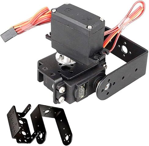 HaoDuoQian Servo Mount Bracket,5 Sets Pan Short Tilt Servo Bracket for MG995 MG996R S3003 U-Shaped L-Shaped Bracket for Robot Car Boat Without Screws in Saudi Arabia
