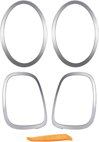 Astra Depot Compatible with MINI COOPER Front&Rear Headlight Bezel and Tail Lights Trim Surround Ring 2014-2019 2020 2021 2022 2023 F55 F56 F57, Chrome (Trim Removal Tool include) in Saudi Arabia