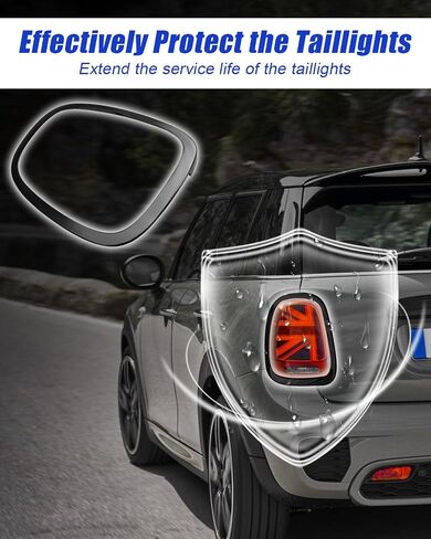 1Pair Tail Light Trim Ring Fit for Mini Cooper F55 F56 F57 2014-2021 Black Taillights Bezel in Saudi Arabia