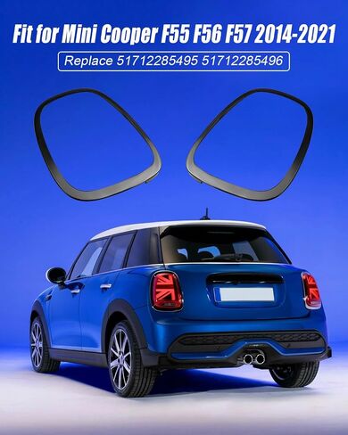 1Pair Tail Light Trim Ring Fit for Mini Cooper F55 F56 F57 2014-2021 Black Taillights Bezel in Saudi Arabia