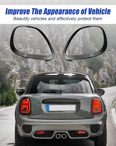 1Pair Tail Light Trim Ring Fit for Mini Cooper F55 F56 F57 2014-2021 Black Taillights Bezel in Saudi Arabia