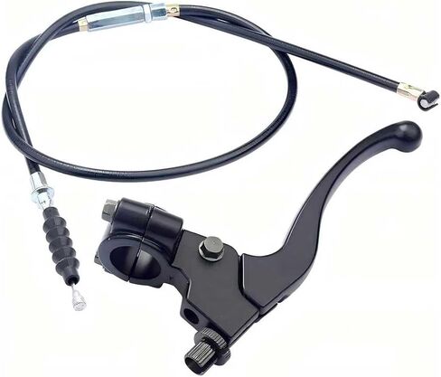 7/8" Left Clutch Lever Handle Cable, Vehicle Brake Lever Cable Set for 50cc 70cc 90cc 110cc 125cc 150cc, Waterproof Anti-breakage Brake Grip, for Most Motorcycles, ATVs (Black) in Saudi Arabia