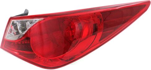 Evan Fischer Passenger Side Outer Tail Light Compatible with 2011-2014 Hyundai Sonata, Halogen, with Bulbs, Mounts On Body, Not Fit on Hybrid Models, HY2805116 in Saudi Arabia