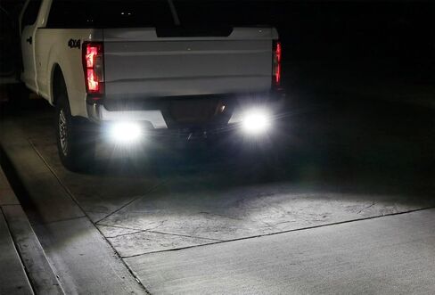 iJDMTOY Rear Bumper Mount Searchlight Reverse LED Light Bar Kit Compatible with 2011-2016 Ford F250 F350 F450, (2) 36W High Power LED Lightbars, Bumper Frame Mounting Brackets & On-Off Switch Wiring in Saudi Arabia
