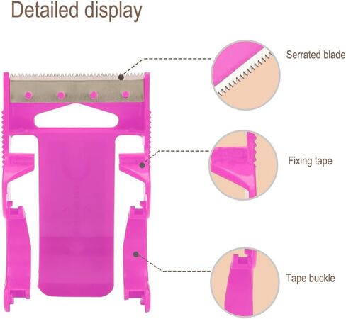 Strong & Durable Packing Tape Dispenser Shipping Refill for Packaging Mailing Moving Supplies Boxes Warehouses or General Packing, Pink in Saudi Arabia