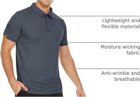 V VALANCH 3/4 Pack Polo Shirts for Men Short Sleeve Golf Tennis Work Summer Moisture Wicking Shirts in Saudi Arabia