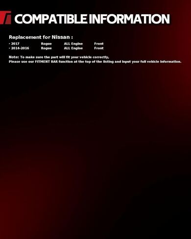 طقم فرامل أمامية Torchbeam، وسادات فرامل سيراميك 11.64 بوصة متوافقة مع 2014 2015 2016 2017 Nissan Rogue in Kuwait
